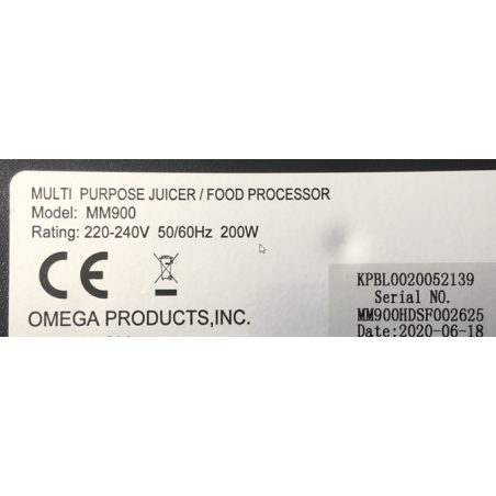 Espremedor de aipo Omega MM900HDC de baixa velocidade - Chrome Omega® - 12