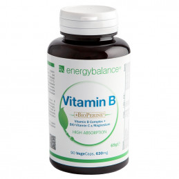 EnergyBalance - Complexo de Vitamina B + Piperina, 90 VegeCaps EnergyBalance® - 1