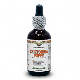 California Poppy Alcohol-FREE Liquid Extract, Organic California Poppy (Eschscholzia Californica) Hawaii Pharm - 1
