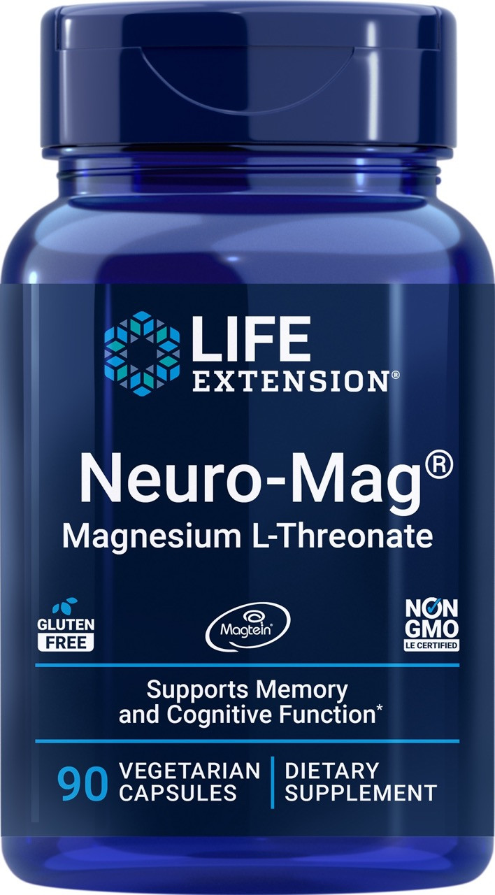 NeuroMag® Magnesium LThreonate 90 kapslí, prodloužení životnosti