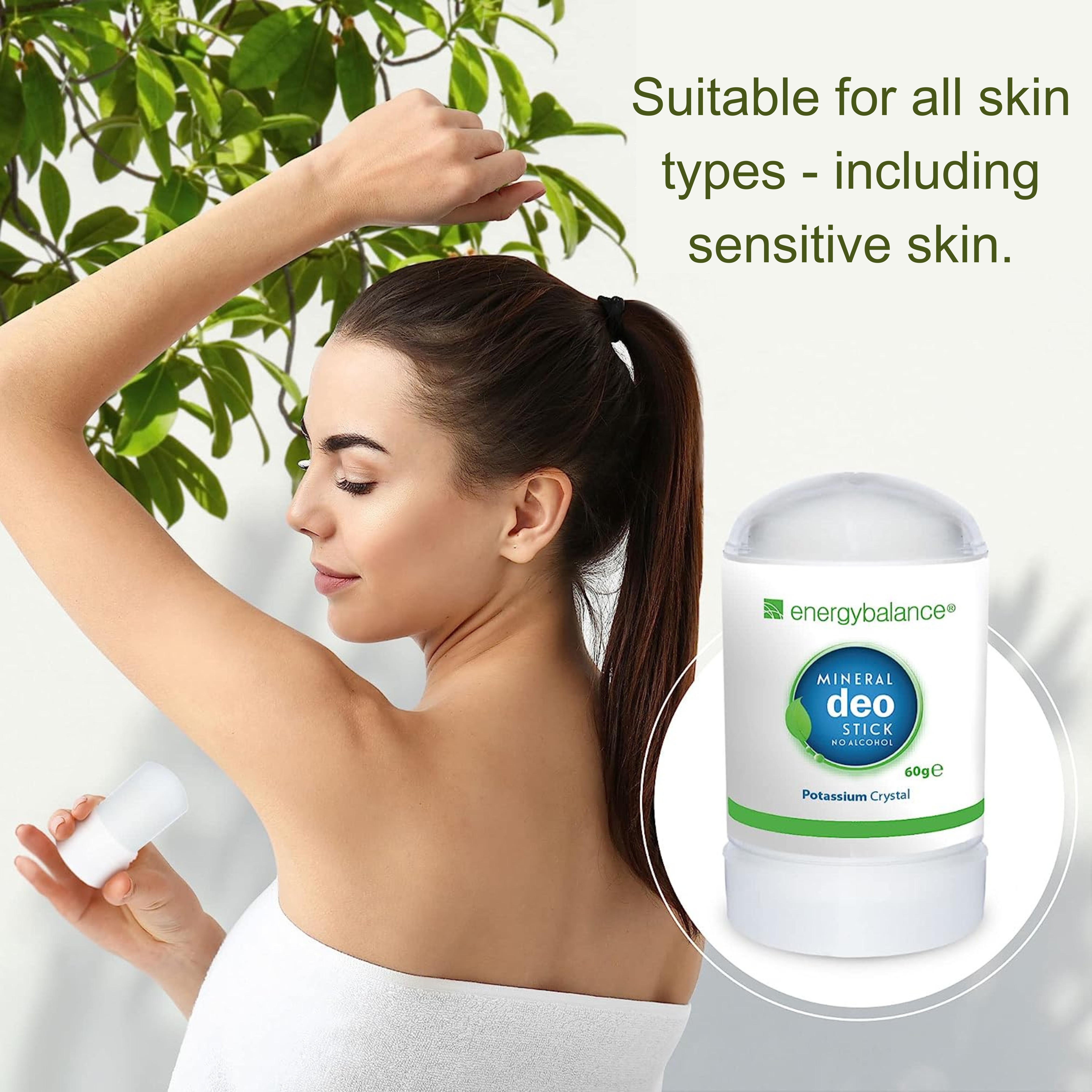Deodorant Crystal Stick fragrancefree 120g, EnergyBalance