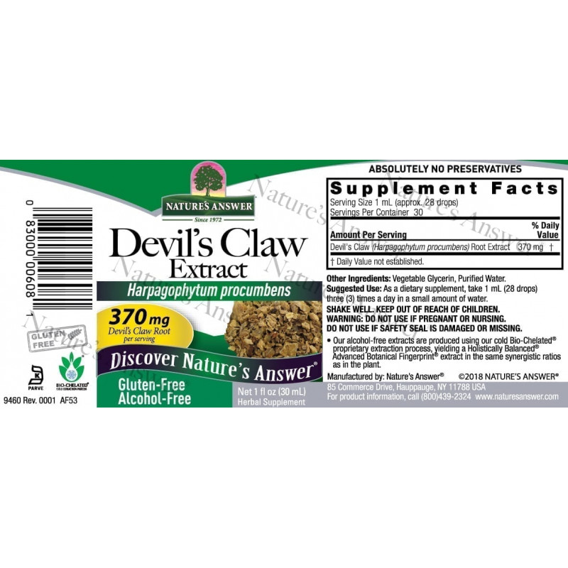 Nature's Answer - Devil's Claw Root (Harpagophytum procumbens) Nature's Answer® - 3