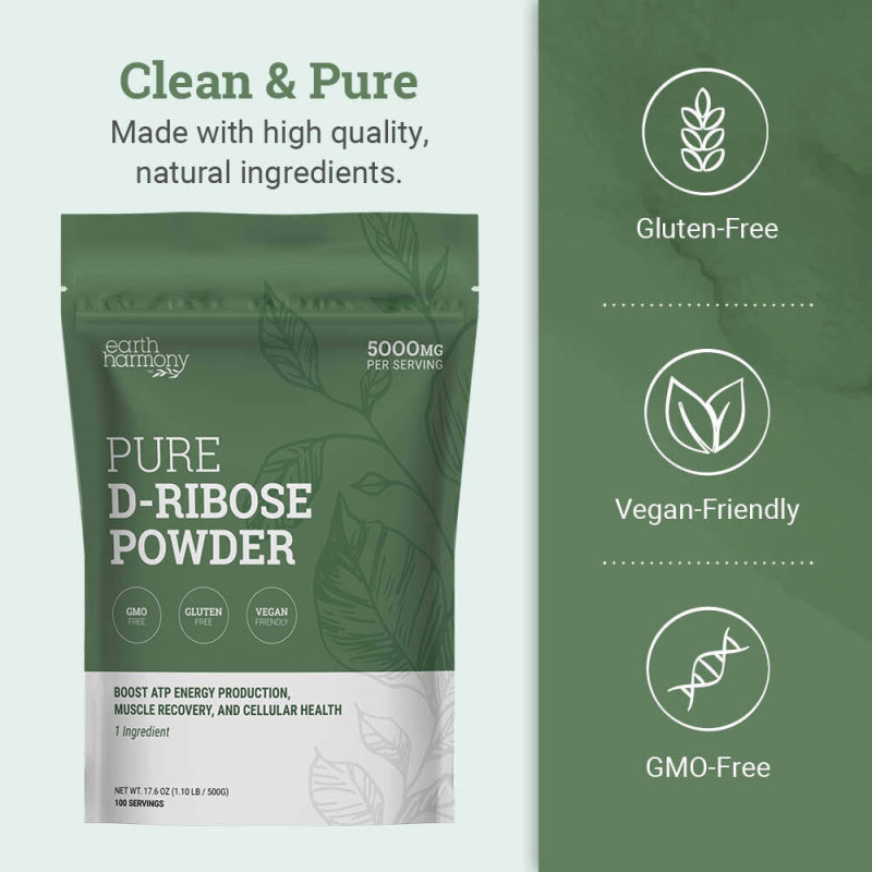 D-Ribose En Poudre Sowelo 300g – Énergie Cellulaire, Cœur, Muscles – Neutre, Sans Additifs