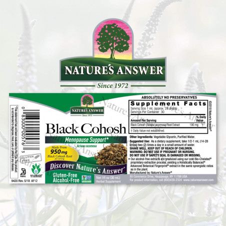 Nature's Answer válasza - Black Cohosh Nature's Answer® - 2