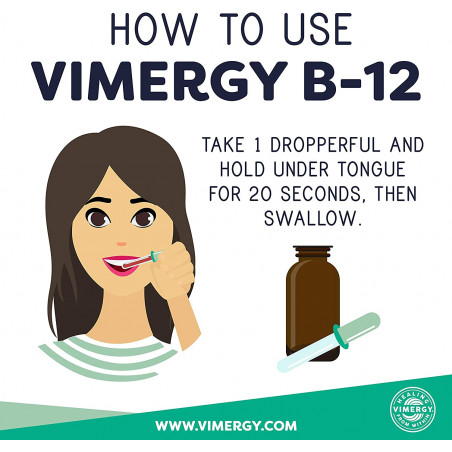 Vitamin B12, organska tekućina B12 - 30 ml Vimergy® - 2