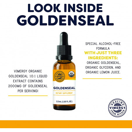 Yellow root, organic Goldenseal Vimergy® - 3