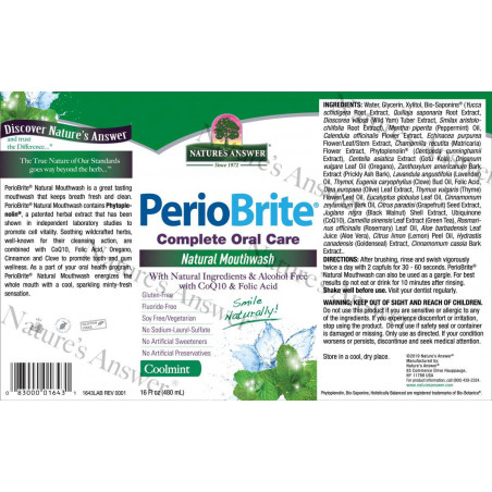Nature's Answer válasza - PerioBrite Természetes szájvíz Nature's Answer® - 2