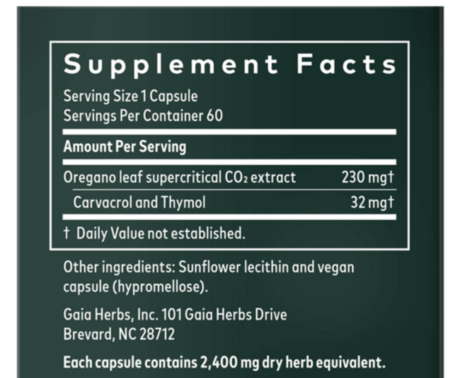 Olejek z oregano 60, Gaia Herbs